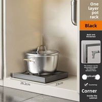 Étagère de rangement réglable en acier au carbone pour casseroles et poêles, type sur pied, pour cuisine domestique et commerciale