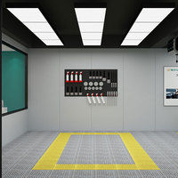 Station de lavage de voitures électrique clé en main avec marquages de sécurité et rangement organisé des outils pour des opérations efficaces