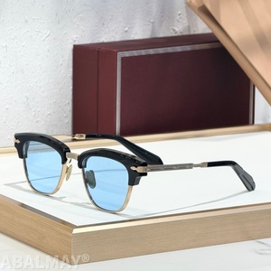 JMM SARTRE SIZE 49-21-146 Lunettes de soleil pour hommes et femmes de qualité supérieure, lunettes de soleil de créateur, style punk classique, luxe, titane, UV400, avec boîte - Product Image 5