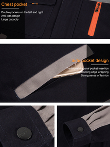 Combinaison de travail Polyester coton vêtements de travail personnalisés hommes et femmes vêtements de travail vêtements de sécurité industrielle - Product Image 2