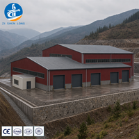 Structure en acier préfabriquée pour bâtiment robuste, cadre en acier Q235B Q355B avec poutre de grue, système de panneaux modulaires