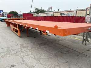 Semirremolque de plataforma plana Vehicle Master, semirremolque de cuello de cisne, plataforma para contenedores de 20 y 40 pies para transporte - Product Image 3