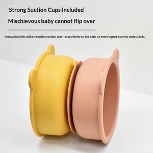 Plato de Silicona de Grado Alimenticio con Diseño Simple de Osito, Plato de Cena para Niños Resistente a Caídas, Vajilla para Alimentación - Product Image 2