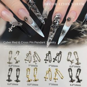 Dijes de Uñas de Aleación con Cruz Gótica y Orbe, Tachuelas Metálicas 3D de Lujo Punk para Uñas Postizas, Accesorios para Decoración de Uñas DIY - Product Image 3
