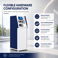 Machine de dépôt de fonds automatique sur pied avec comptage de billets mixtes, tri, détection de contrefaçon et coffre-fort sécurisé
