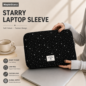Funda para Portátil con Diseño de Estrellas para Mujer, Bolsa de Terciopelo Suave para Computadora Portátil, Funda Protectora Moderna para Laptop, Lista para Enviar al por Mayor - Product Image 1