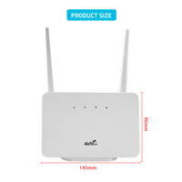 Router WiFi 4G con 2 Antenas, Internet Inalámbrico de 2.4G, Módem GSM para Uso Doméstico, Router 4G LTE con Firewall y Red WiFi Móvil