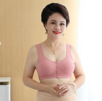 Offre Spéciale Soutien-gorge côtelé sans fil confortable pour femmes Soutien-gorge confortable à fermeture frontale pour femmes avec design de soutien et respirant