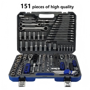 151PCS Mechanic's <strong>Tool</strong> <strong>Set</strong> 1/4" 3/<strong>8</strong>" 1/2" Drive <strong>Socket</strong> Wrench <strong>Set</strong> for General Home/Auto Repair <strong>Tool</strong> <strong>Set</strong> Household Hand <strong>Tools</strong> - Product Image 6