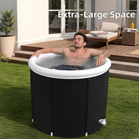 Baignoire pliable Pursuefree en PVC noir pour athlètes, baignoire à glace portable, baignoire SPA, baignoire isolée pour immersion