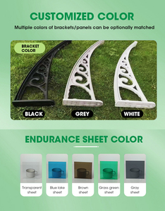 Mái che mái hiên cửa trước cửa sổ bằng polycarbonate ngoài trời tự làm 100x240cm - Product Image 6