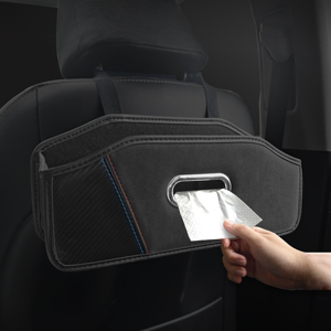 YECAI Auto-Innenraum Leder-Rücksitzorganizer, Multifunktionale Hängetaschen für Sonnenbrillen, Ladegeräte, Müll - Product Image 4