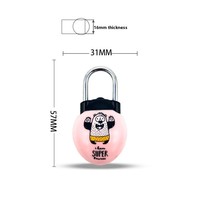Cadenas en alliage de zinc personnalisable, format compact mini, pour casiers de gym pour enfants, valises, casques, antivol en U