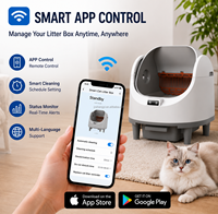 Bac à litière pour chat en PP, désodorisant, stérilisant, autonettoyant, avec contrôle par application Tuya, grande capacité pour animaux domestiques