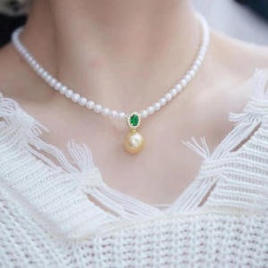 จี้เงินแท้ S925 พร้อมลูกปัดทรงกลมแบนขนาด 9-13 มม. อุปกรณ์ตกแต่งไข่มุก DIY สไตล์แฟชั่นแบบศาสนา รุ่น 30983 - Product Image 3