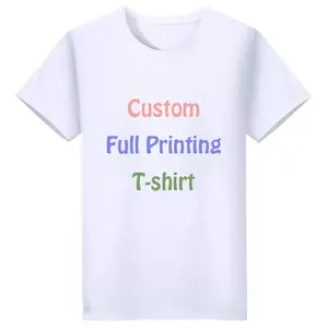 Free Shipping Customized All Over Print O Neck Short Sleeve T Shirt Premium Quality DTG Custom T-Shirt For Men