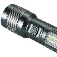 Lampe torche multifonctionnelle de secours anti-explosion, zoom télescopique, ultra-mince, haute luminosité, lumière d'avertissement COB d'urgence