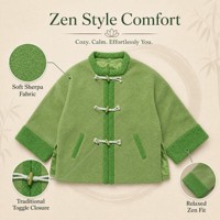 Veste d'hiver chaude en polaire sherpa à manches évasées, brodée, style chinois vintage, avec boutons grenouille, de haute qualité et élégante