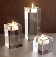 Bloc de bougies en perspex, 1 pièce, décoration de Table de mariage, support ultraléger en Lucite, porte-bougie en acrylique, cube en ambre