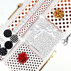 High Quality Wholesale 80g Birthday Hot Stamping ArtPaper <b>Tissue</b> 43*300cm Gift Luxury Custom Packaging <b>Wrapping</b> <b>Paper</b> Roll - Product Image 5