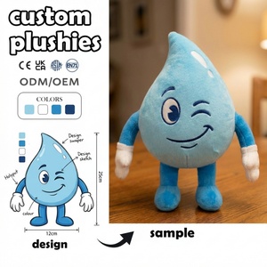 Fábrica <span class=keywords><strong>de</strong></span> Peluches Personalizados, Muñeco <span class=keywords><strong>de</strong></span> Peluche <span class=keywords><strong>de</strong></span> Dibujos Animados con Forma <span class=keywords><strong>de</strong></span> Gota <span class=keywords><strong>de</strong></span> Agua, Mascota <span class=keywords><strong>de</strong></span> Organización Ambiental, Peluches Personalizados - Product Image 1