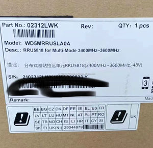 RRU5818 3500M 02312LWK 02313NRW Utilisation télécom LTE NR Stock prêt à être expédié WD5MRRUSLA0A HW RRU Neuf en boîte - Product Image 3