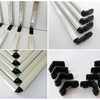 Barre d'espacement en plastique pour verre isolant HTY, connecteur d'angle de conception industrielle, installation facile, garantie 1 an pour les bâtiments de bureaux