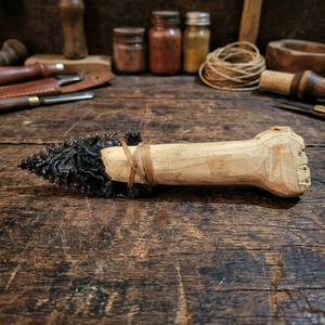 Pointe de flèche en obsidienne noire avec manche en bois en forme d'os, artisanat en cristal en gros, pierres naturelles, pierres de Reiki, minéraux, pointes de flèche - Product Image 3