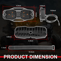 Plafonnier intérieur de voiture 12V de 4 pouces, compact, couleur jaune ambre chaud, pour camions tout-terrain, pick-up, SUV, VR, UTV