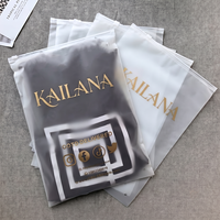 Sac à fermeture éclair en CPE givré imprimé sur mesure pour l'emballage de vêtements de mode, sac en plastique mat à fermeture éclair avec logo, sacs pour vêtements