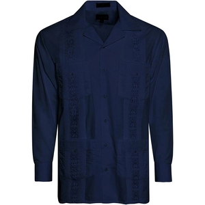 Camisa <span class=keywords><strong>Guayabera</strong></span> Cubana <span class=keywords><strong>Mexicana</strong></span> Vintage Transpirable Casual de Primavera - Product Image 5