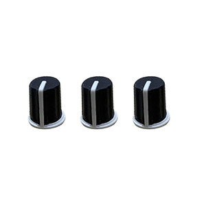 Op maat gemaakte CNC-gefreesde zwarte aluminium gitaarknoppen met vlakke bovenkant - 6 mm schacht, vervanging voor potentiometer - Product Image 5