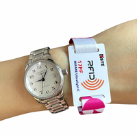 Kunden spezifische Satin gewebte Armbänder für VIP-Veranstaltungen RFID NFC Eintrittskarte & Party Armband für Festivals & Konzerte