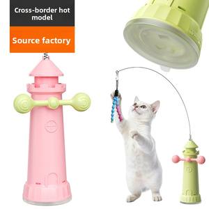 Fabricante de Artículos para <span class=keywords><strong>Mascotas</strong></span>, Venta al por Mayor, Nuevo Juguete Giratorio para Gatos con Ventosa en Forma de Faro, Modelo DT-01 - Product Image 4