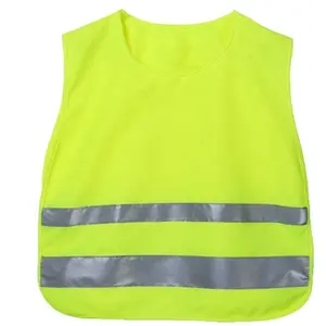 China supplier custom logo printed reflective child safety vest High Visibility Reflective Safety Vest with Reflective Strips