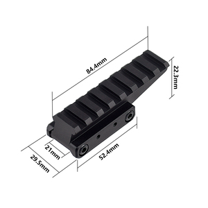 Lambul 20mm 9 khe đường sắt chiến thuật Un 2.26 inch Riser phạm vi gắn kết cho 551 552 553 556 558 Holographic Sight săn phụ kiện - Product Image 4