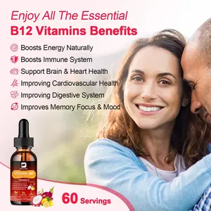 Gotas de Vitamina <span class=keywords><strong>B</strong></span> Líquida Oral de 60 ml, Refuerzan el Sistema Inmunológico, Apoyan la Salud Cerebral, Cardíaca y Cardiovascular, Mejoran la Memoria y la Concentración - Product Image 5
