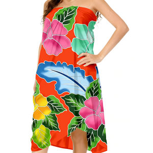 <span class=keywords><strong>Polynésie</strong></span> française (y compris <span class=keywords><strong>Tahiti</strong></span>) Pareo traditionnel pour femmes, imprimé numérique de fleurs d'hibiscus, rayonne, îles du Pacifique - Product Image 2