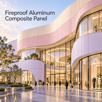 Panneau composite en aluminium ignifuge de 4 mm, revêtement PVDF, champagne ACP, pour revêtement de façade d'appartement
