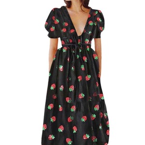 Abiti da donna Sehe Fashion in rete rigida con paillettes a quattro colori a forma di fragola, leggermente attillati - Product Image 3