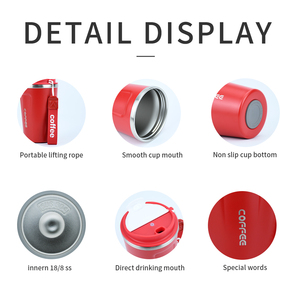 Portable 380ml Stainless Steel Vacuum Insulated Tumbler Coffee Thermos Cup for Keep <strong>Hot</strong>/Ice Coffee Mug With Spill Proof Lid - Product Image 6