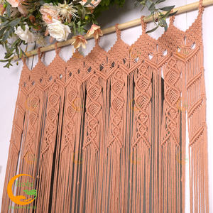 Hot Sale Modern Large Handwoven 100% Cotton <b>Macrame</b> Window <b>Curtain</b> Home Decoration Eco-Friendly Ecoka - Product Image 5