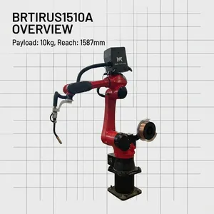 หุ่นยนต์อุตสาหกรรม BORUNTE BRTIRUS1510A แบบ 6 แกน รับน้ำหนักได้ 10 กก. ระยะเอื้อม 1587 มม. หุ่นยนต์เชื่อมสำหรับงานเชื่อมท่อ - Product Image 3
