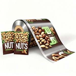 Stock en rouleau de plastique laminé de qualité alimentaire imprimé personnalisé souple brillant pour emballage de collation pour biscuits croustilles chocolat - Product Image 2