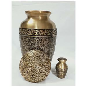 Urnas de Metal con tallado a mano y grabado, urna de cenizas conmemorativas para servicios de funeral - Product Image 3