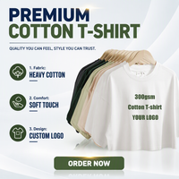 T-shirt Homme Grande Taille 300 GSM à Manches Courtes et Col Rond, Vente Directe Usine, Personnalisable avec Logo, 100% Coton, Coupe Oversize