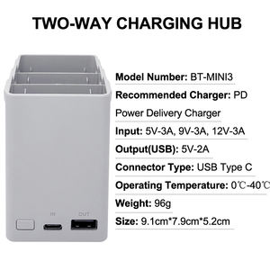 <span class=keywords><strong>3</strong></span> Batterie Mini 4 Pro + 1 Hub di Ricarica per Droni DJI MINI <span class=keywords><strong>3</strong></span> Pro, Batteria Lipo Intelligente da 3850mAh 7.38V e Caricabatterie - Product Image 3