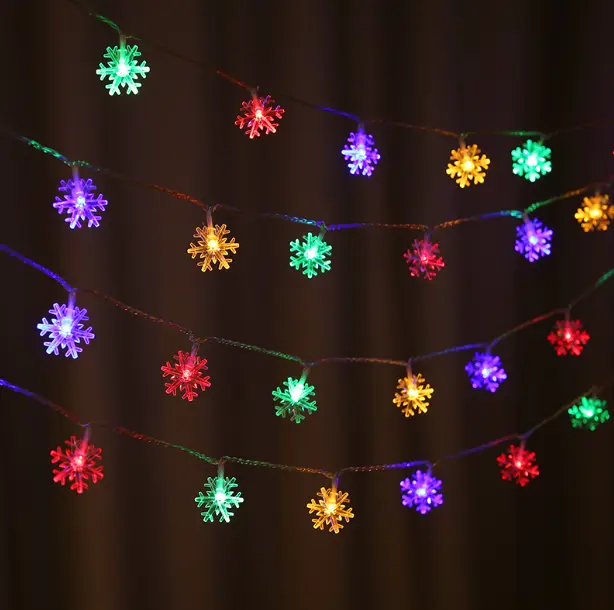 Arco Iris árbol de Navidad nieve estrella bombillas Led cadena Hada noche luz guirnalda Navidad boda casa al aire libre jardín Bar fiesta Decoración