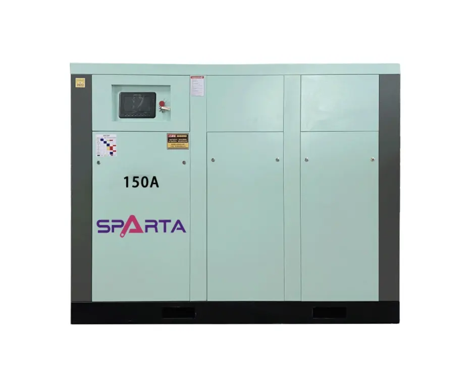 Peralatan industri pabrik VFD kompresor udara sekrup IP55 110kw 132kw dengan CE