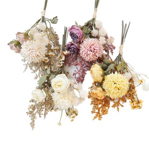 Bouquet de fleurs artificielles Plain Realm, fleurs en soie, thème automne, décoration de mariage et de maison, origine européenne - Product Image 5